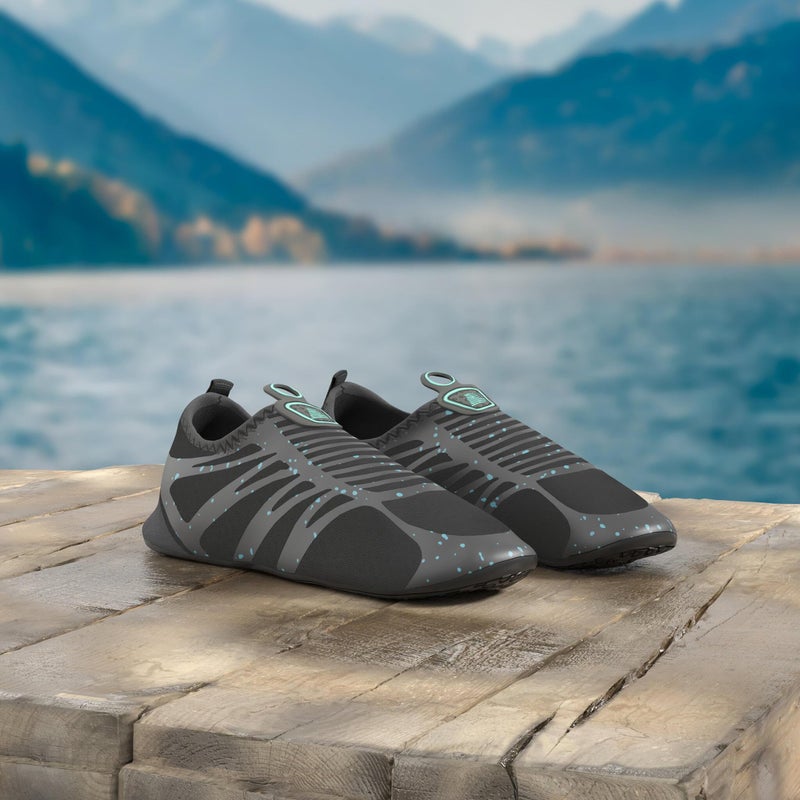 BARERUN Women's Men's Quick Drying Aqua Water Shoes Blue 6.5-7.5 M US Women - Image 2